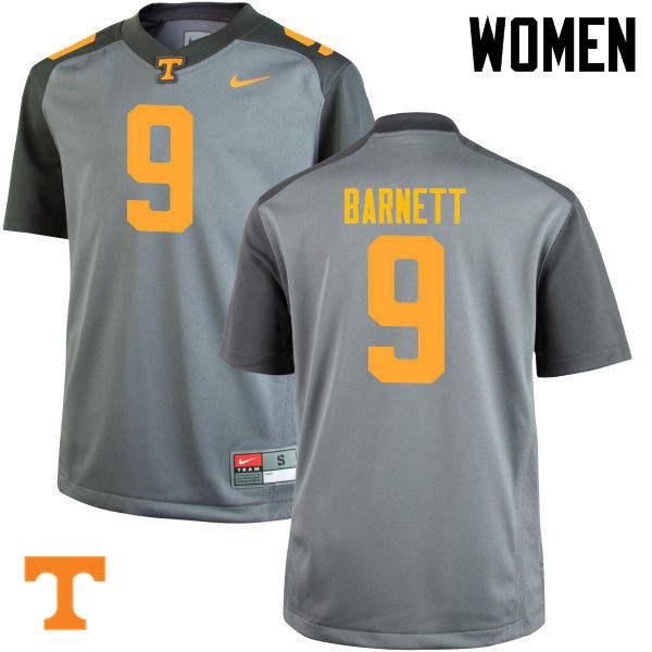 Women #9 Derek Barnett Tennessee Volunteers College Football Jerseys-Gray